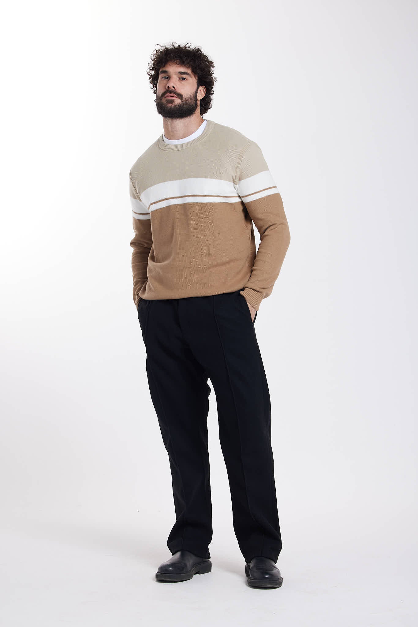 Striped Crew Neck Pullover