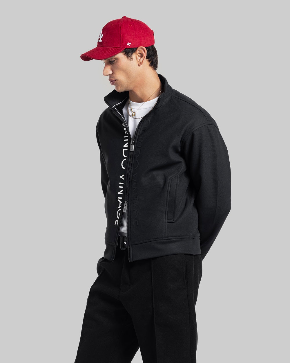 Vertical Mark Zip Jacket