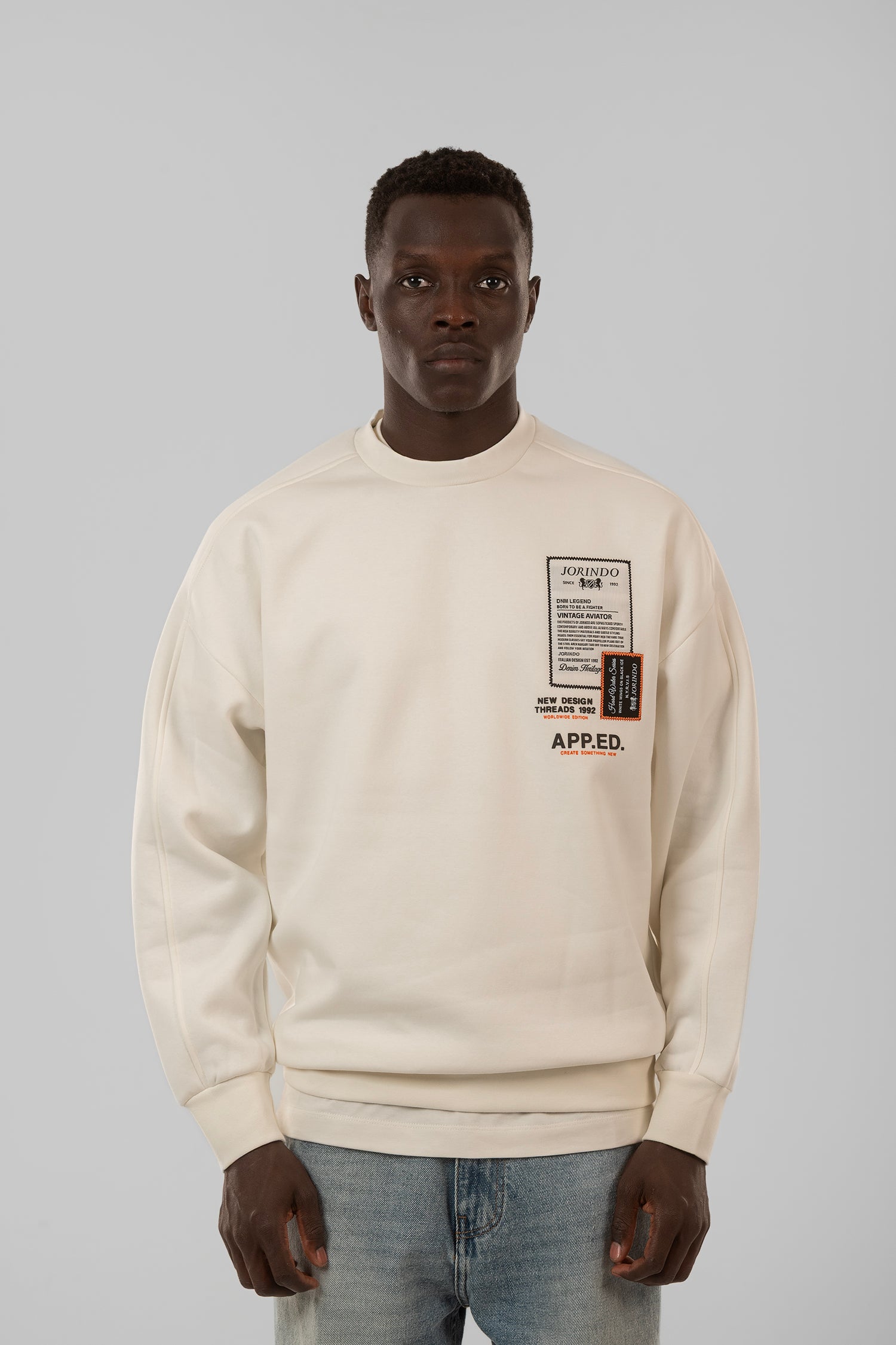 Graphic Label Crew Sweatshirt