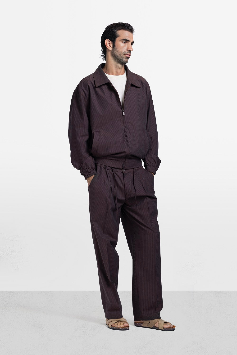Pleated Resort Zip Jacket