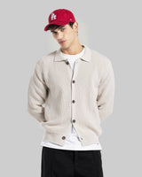 Structured Button-Front Cardigan