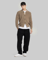 Structured Button-Front Cardigan