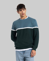 Contrast-Band Everyday Pullover