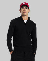 Sculpted Half-Zip Knit Sweater