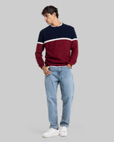 Contrast-Band Everyday Pullover