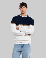 Contrast-Band Everyday Pullover