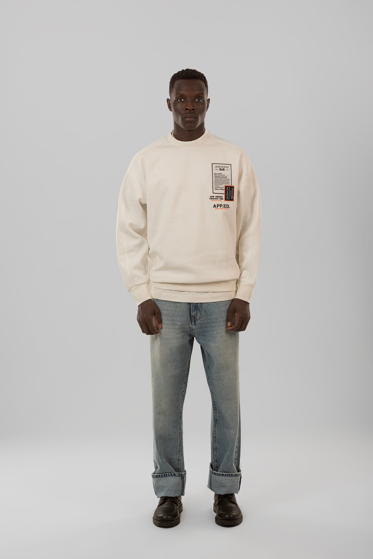 Graphic Label Crew Sweatshirt