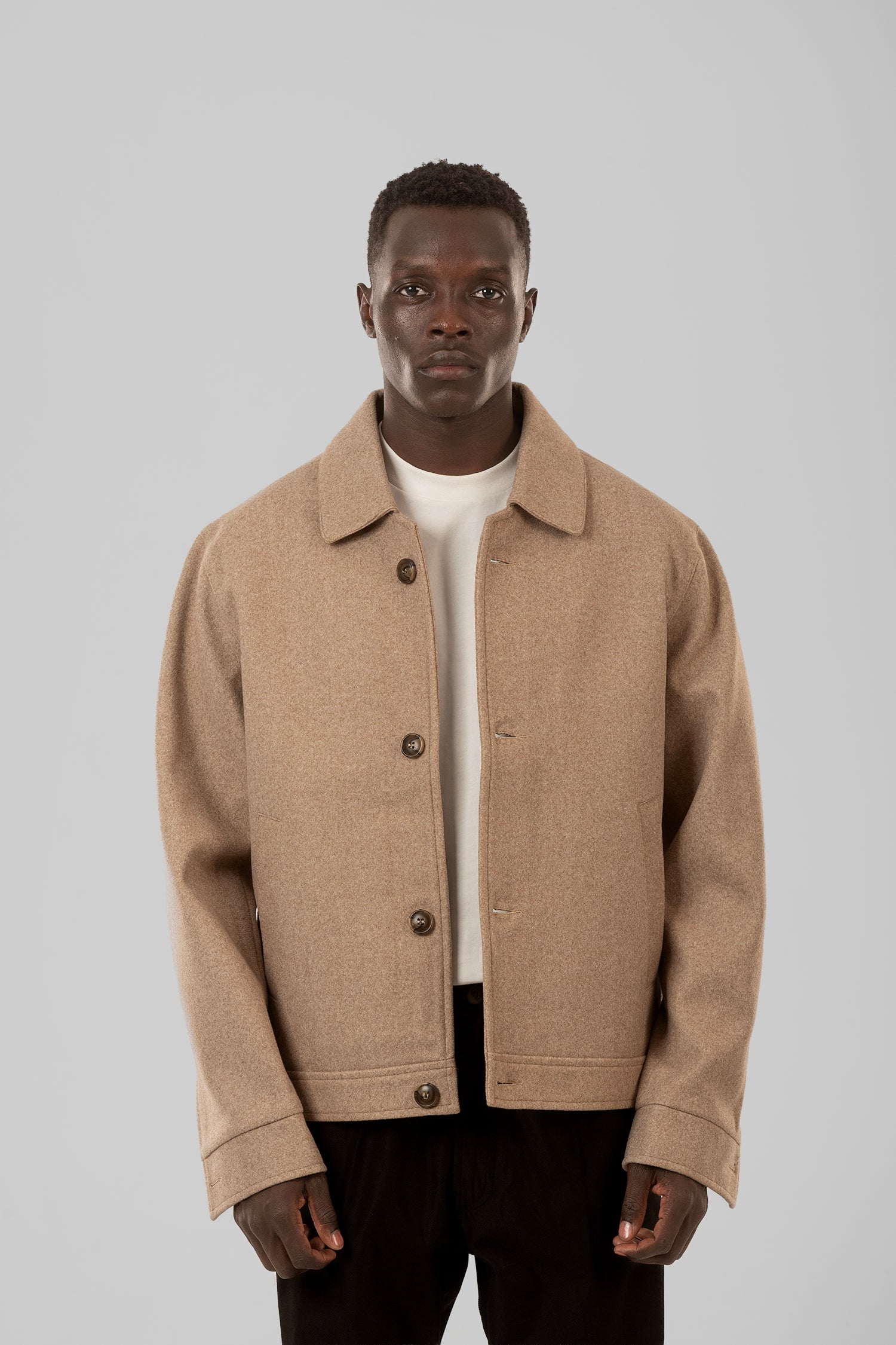 Buttoned Wool Jacket