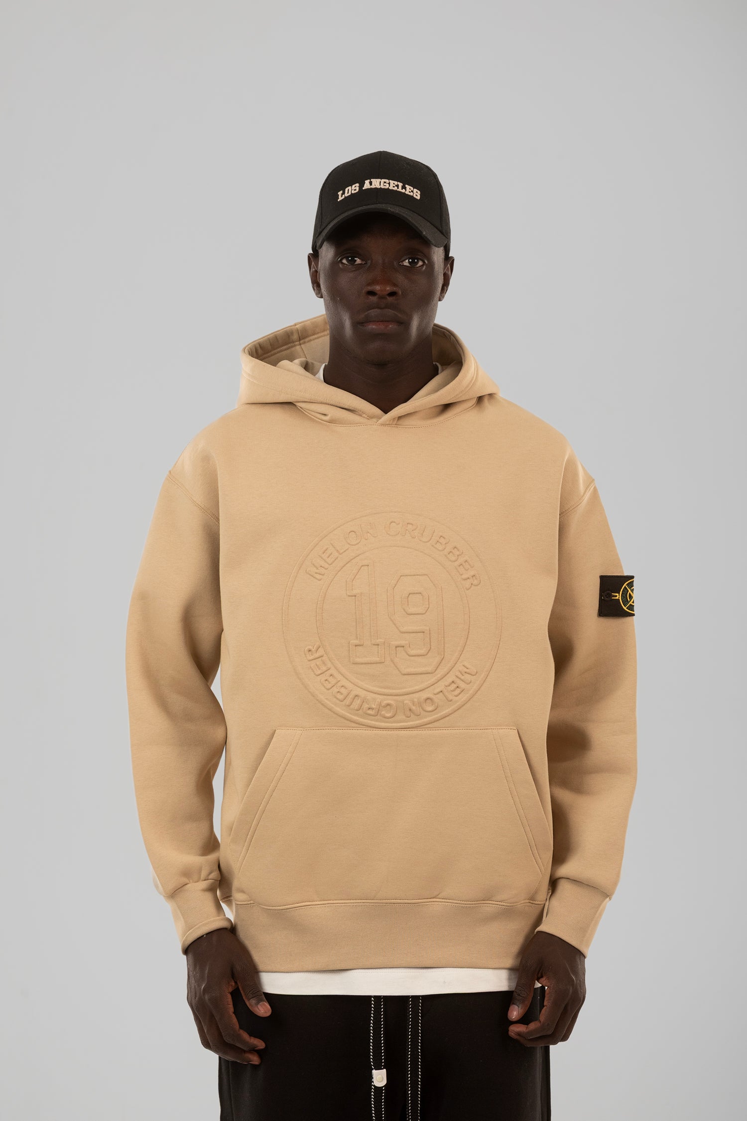 Embossed Emblem Hoodie