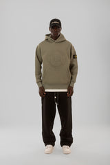 Embossed Emblem Hoodie