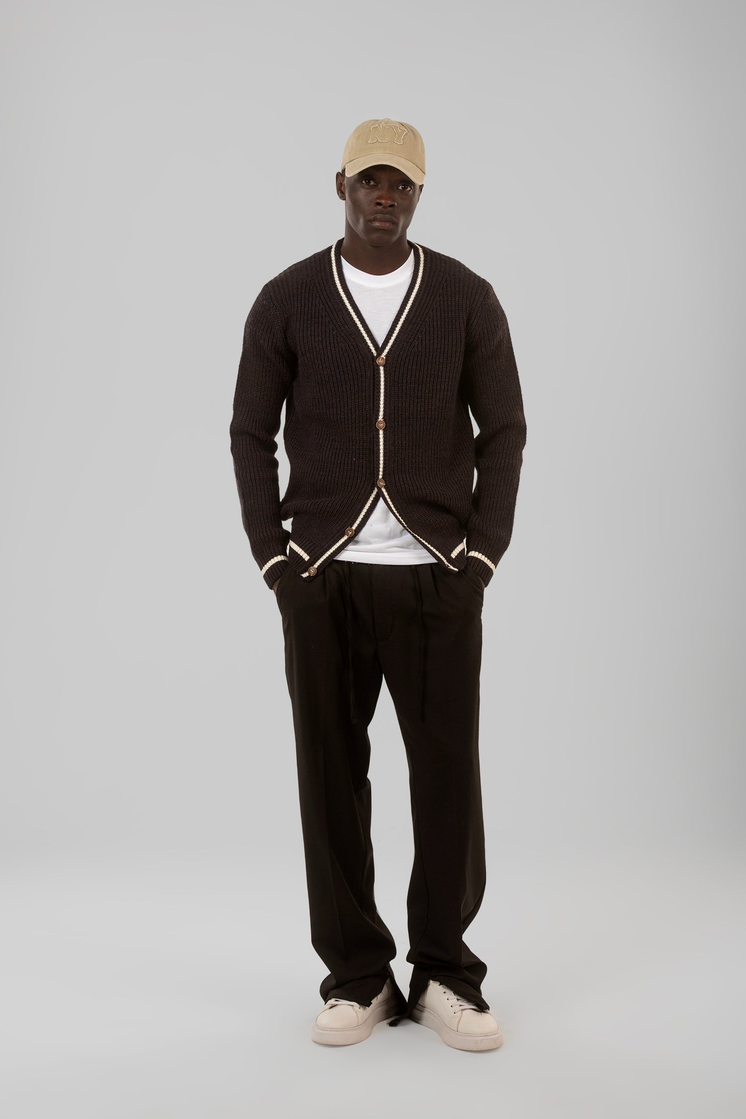 Buttoned Knit Cardigan