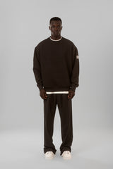 Textured Crew Neck Sweatshirt