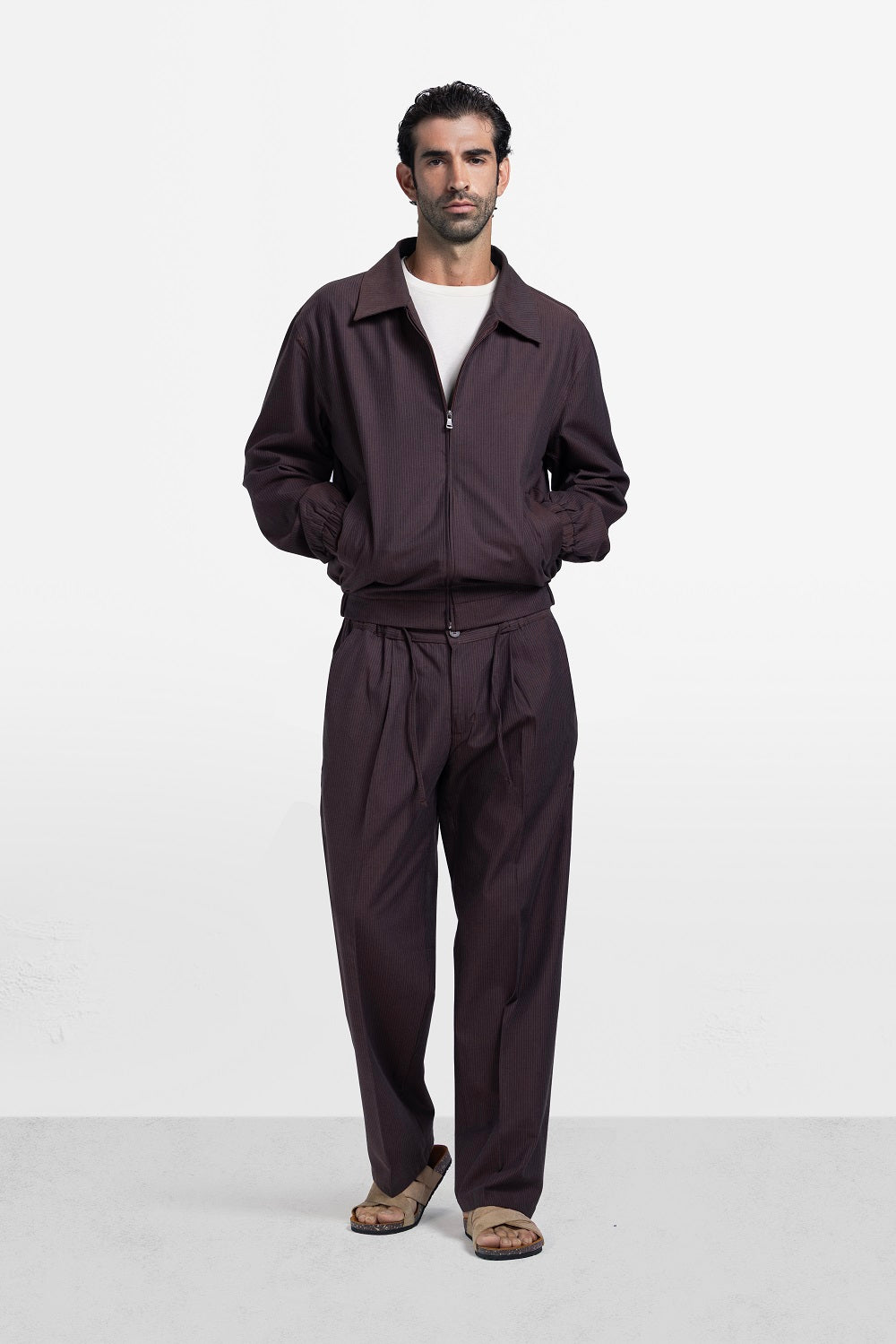 Pleated Resort Zip Jacket