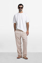 Pleated Straight-Leg Trousers