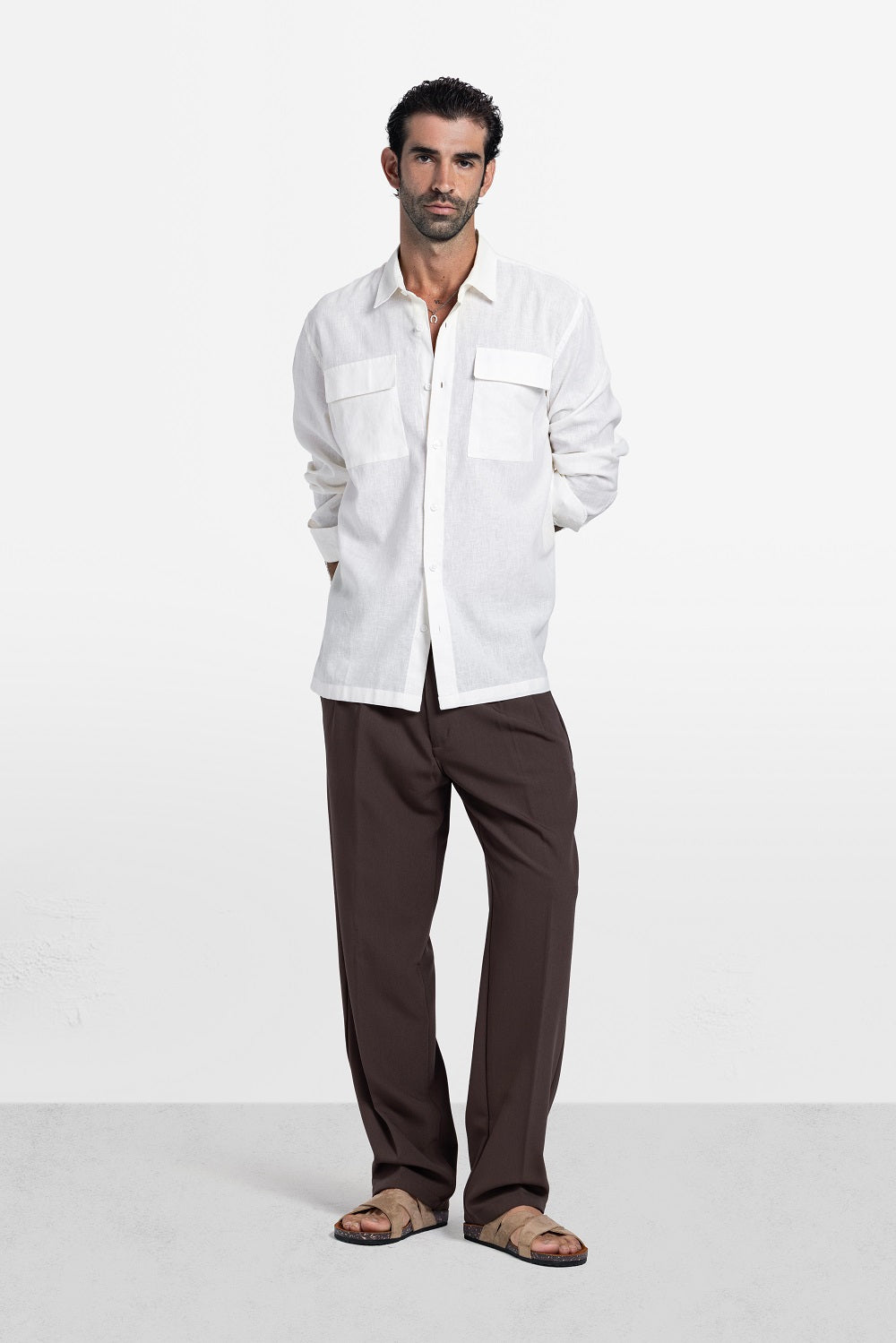 Slate Drape Trousers