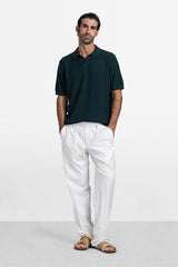 Relaxed Collar Knit Polo