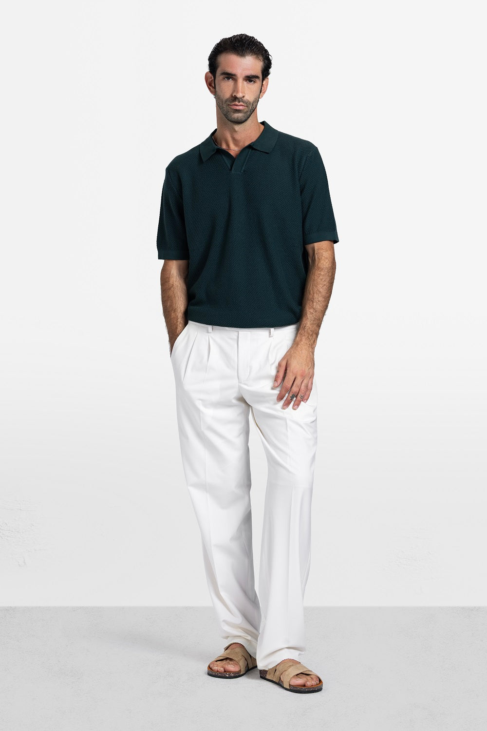 Relaxed Collar Knit Polo